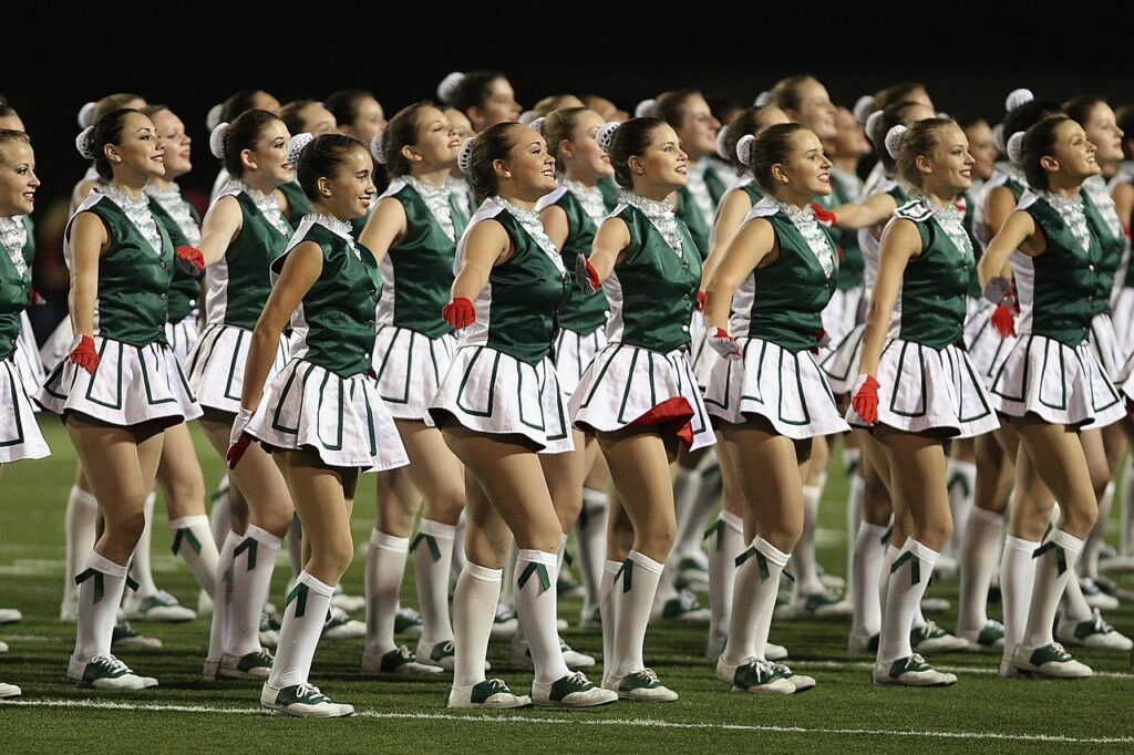 high school drill team, girls, sporting event-1577440.jpg