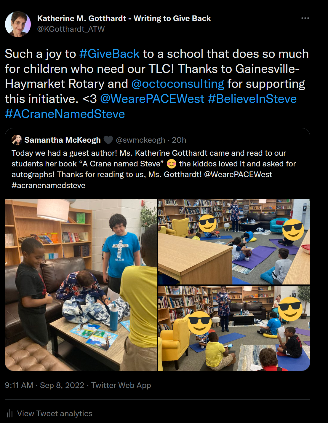 PACE West School Twitter Post